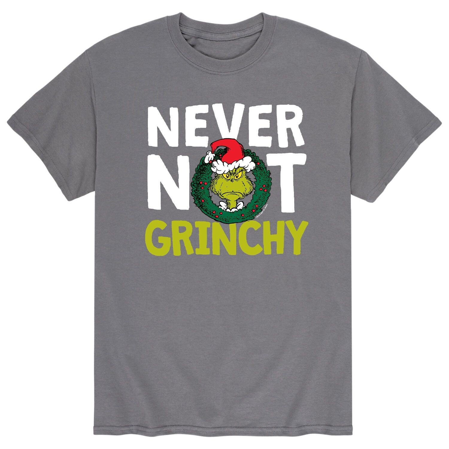 

Мужская футболка Доктор Сьюз Гринч "Never Not Grinchy" Licensed Character