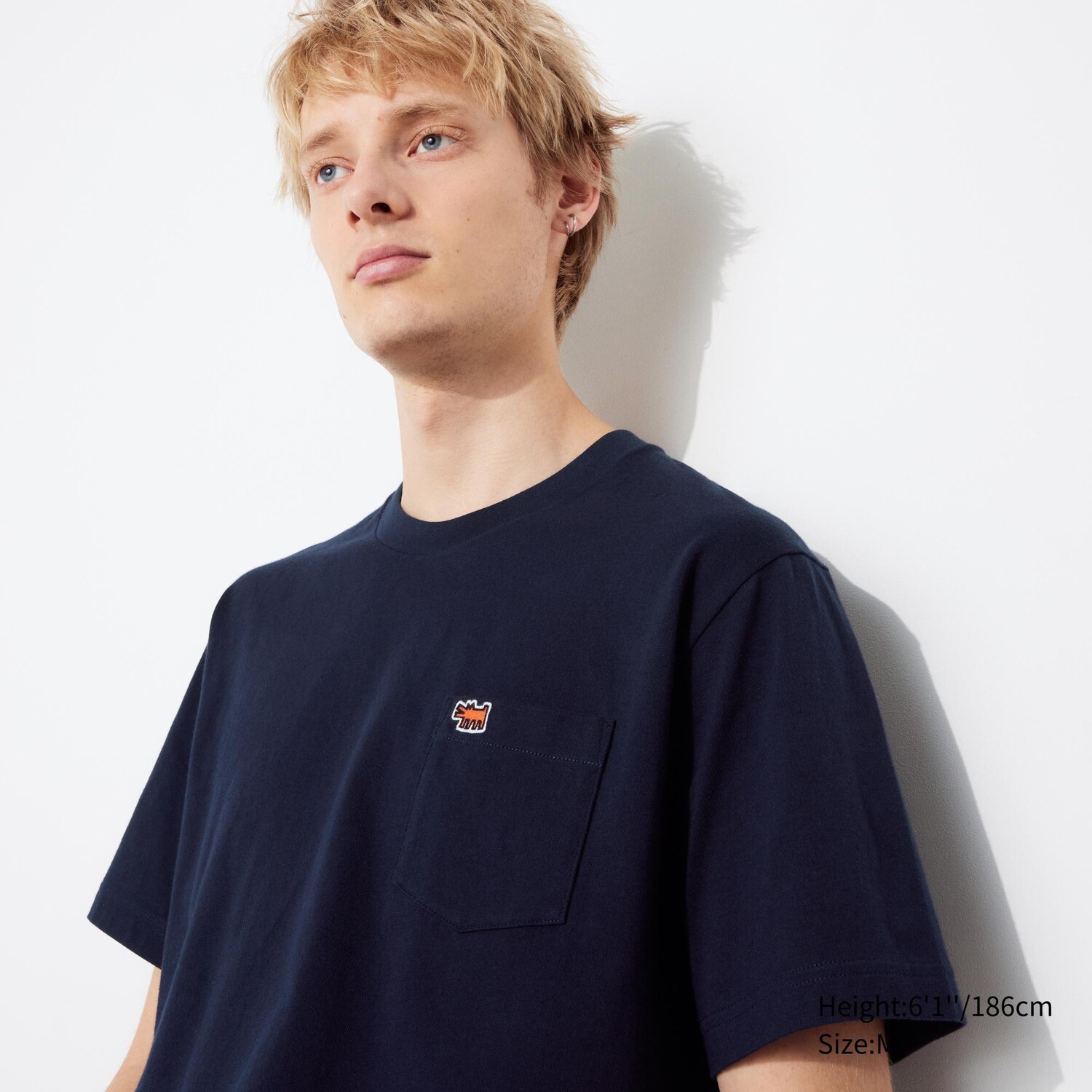 

Футболка Uniqlo Ut Archive Ny Pop Art Keith Haring с графикой, темно - синий