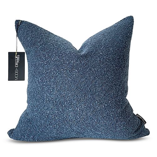 лопатка аtmosphre нейлоновая modish Букль&;eacute; Декоративная наволочка, 18 x 18 дюймов Modish Decor Pillows, цвет Blue