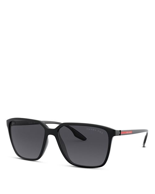 

Прямоугольные поляризованные солнцезащитные очки, 58 мм Prada, цвет Black