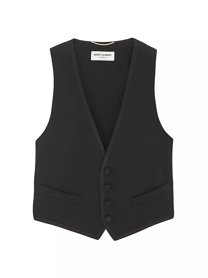 

Короткий жилет под смокинг Grain De Poudre Saint Laurent, цвет noir