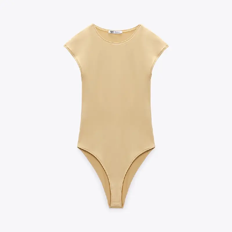 

Боди Zara Fitted, бежевый