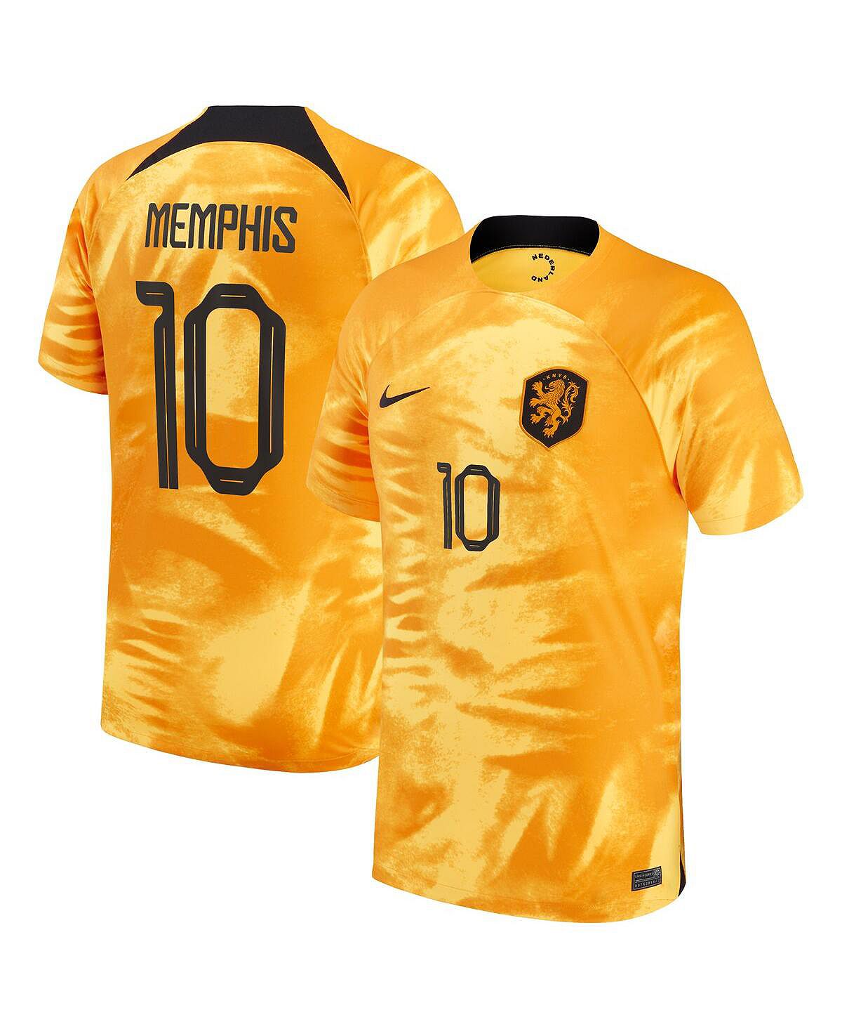 Футболка Nike Men's Memphis Depay Orange Netherlands National Team 2022/23 Home Breathe Stadium, желтый/черный пауэрбанк камень заряд бодрости на 2022 год