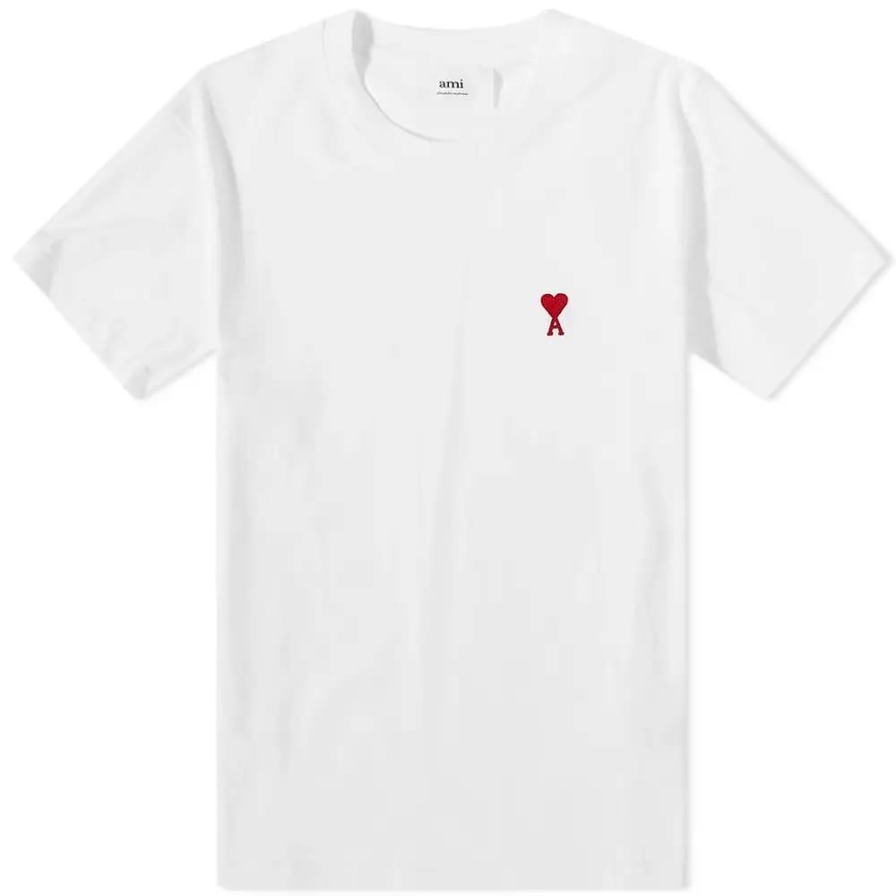 

Футболка AMI Tonal Ami De Coeur Tee, Белый