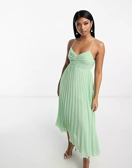 

Платье-миди на бретельках Asos, зеленый