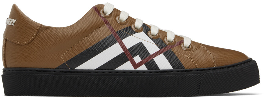 

Коричневые кроссовки New Albridge Burberry