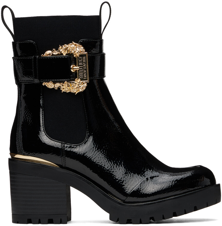 

Черные ботильоны с пряжкой Mia Versace Jeans Couture