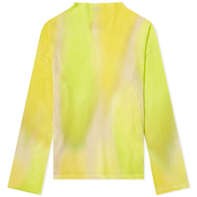 

Топ Acne Studios Tie Dye Logo Mesh, желтый