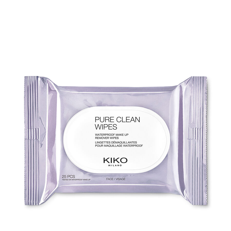 Kiko Milano Pure Clean салфетки для снятия макияжа с лица, глаз и губ, 25 шт./1 уп. салфетки для лица для снятия макияжа kiko milano pure clean wipes 25 мл