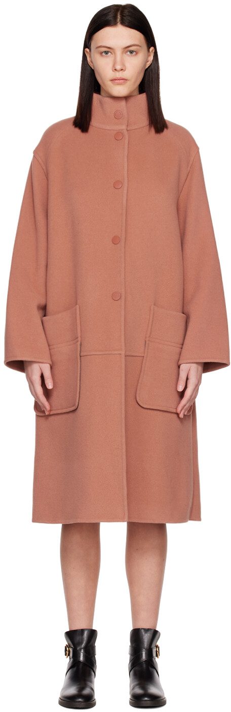 

Розовое пальто со вставками See by Chloé