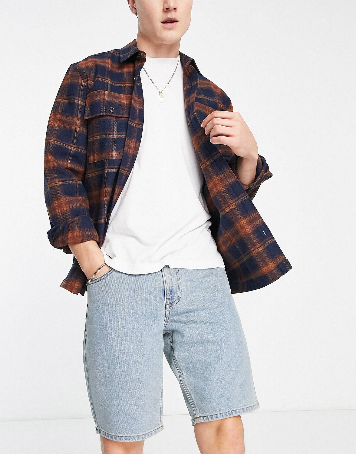

Джинсовые шорты классического жесткого синего оттенка ASOS DESIGN