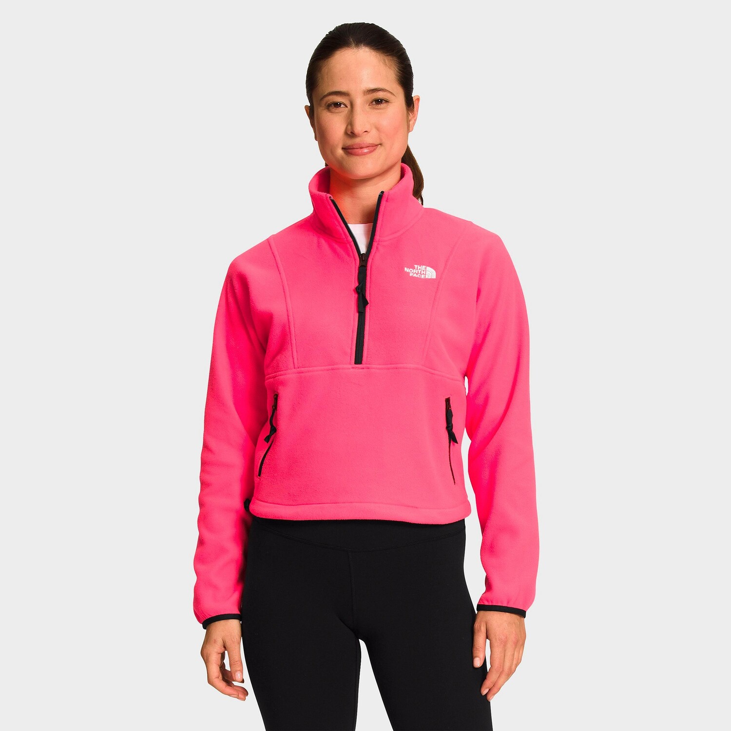 

Женский флисовый топ с молнией на четверть The North Face TKA Attitude, розовый