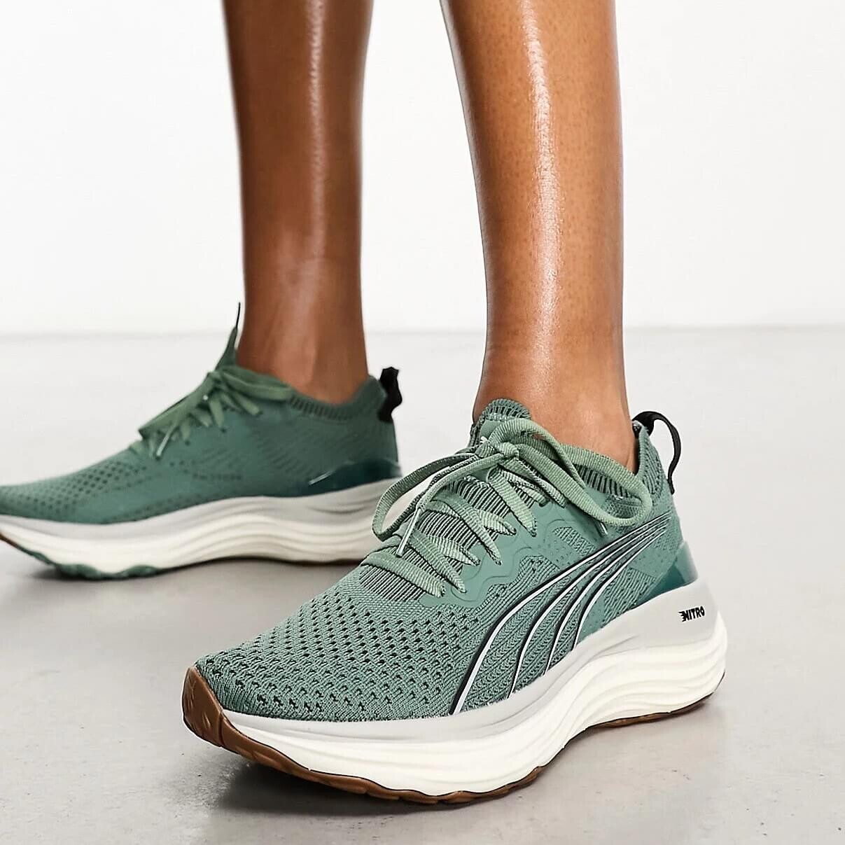 

Кроссовки Puma Foreverrun Nitro, зеленый/белый