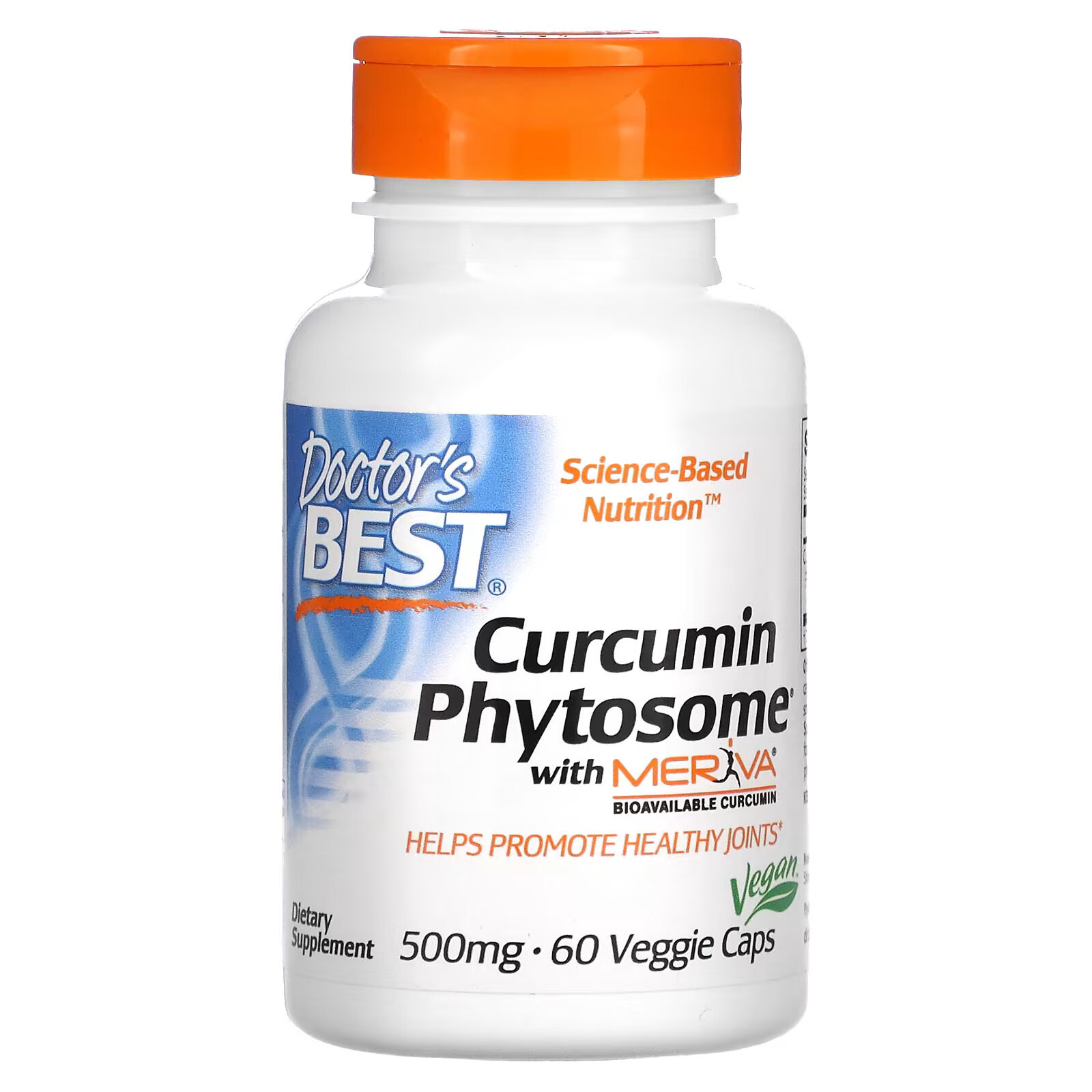 Куркумин Doctor's Best с Meriva 500 мг, 60 вегетарианских капсул куркумин phytosome doctor s best с meriva 500 мг 180 капсул