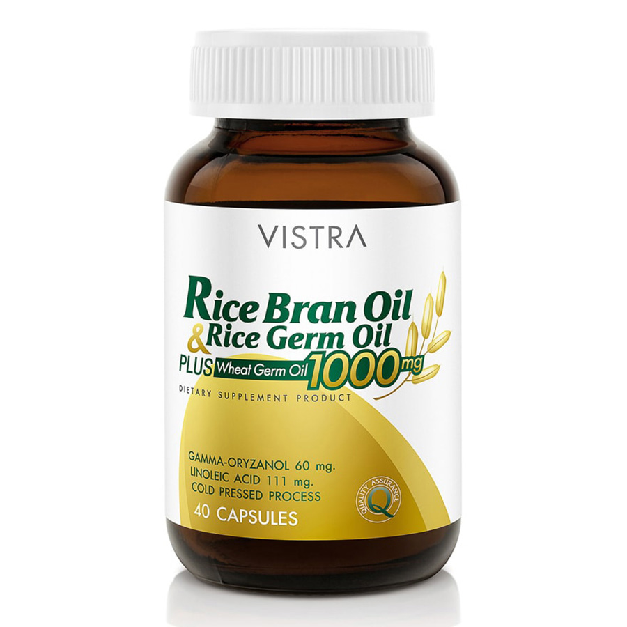 Пищевая добавка Vistra Rice bran oil & rice germ oil 1000 мг, 40 капсул масло зародышей пшеницы масло пшеницы