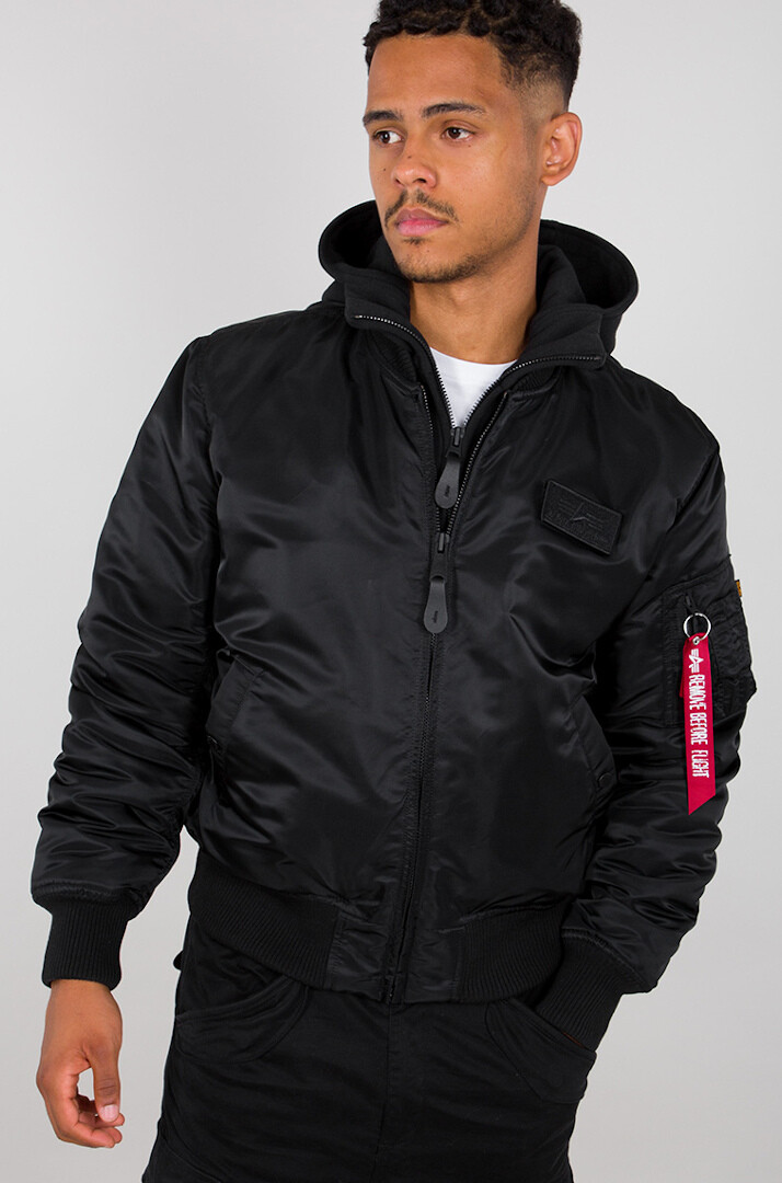 

Куртка Alpha Industries MA-1 ZH Back Print, черно-белая