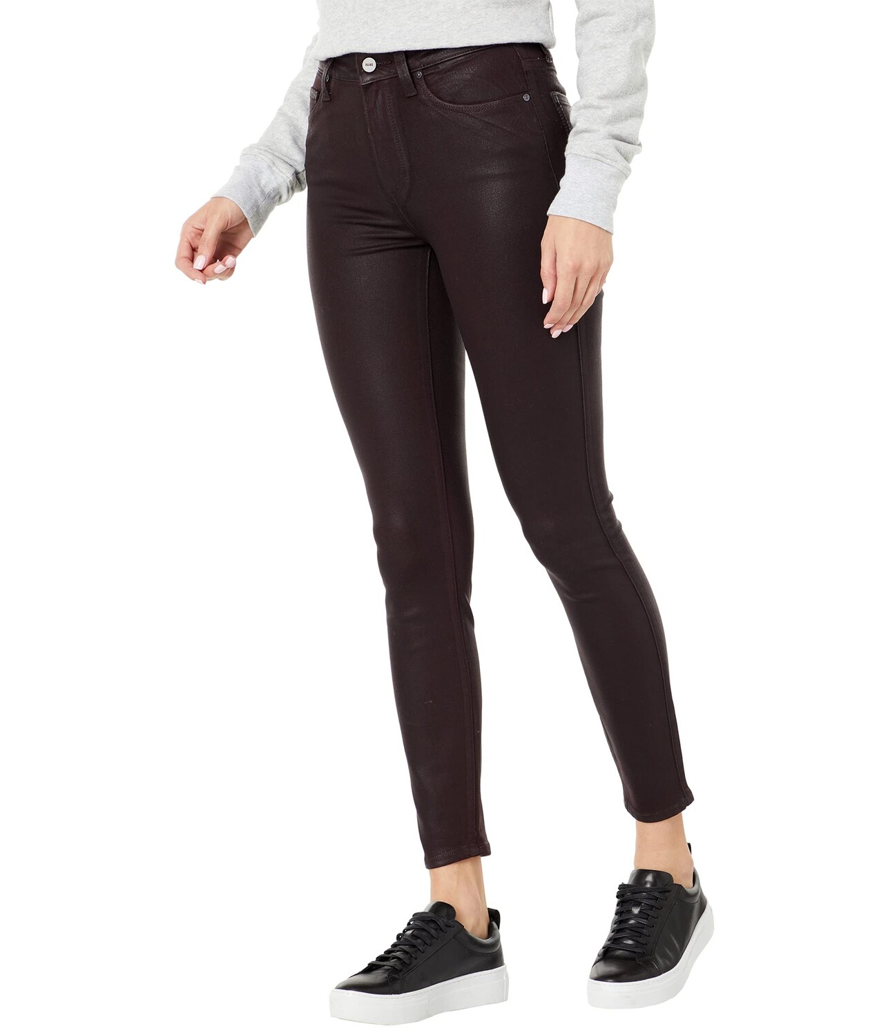 

Джинсы Paige, Hoxton Ankle in Black Cherry Luxe Coating