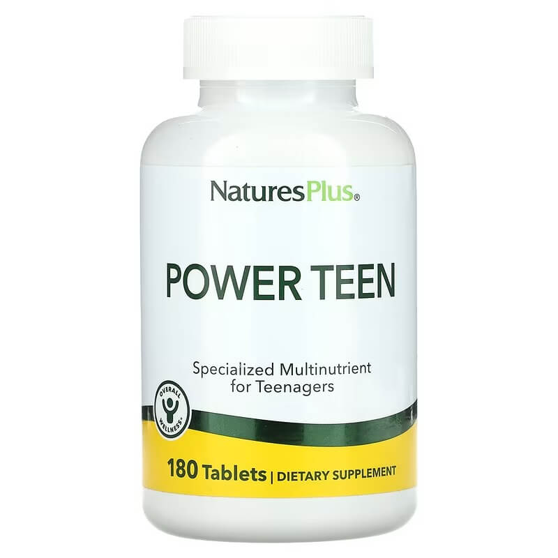 Мультивитамины для подростков NaturesPlus Power Teen, 180 таблеток мультивитамины для пренатального применения naturesplus 180 таблеток