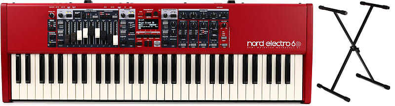 

Nord Electro 6D 61 Комплект 61-клавишной клавиатуры с Gator Frameworks GFW-KEY-1000X Стандартная подставка для клавиатуры X-Style Nord + Gator Frameworks AMS-NELECTRO6D-61=1 GFW-KEY-1000X=1