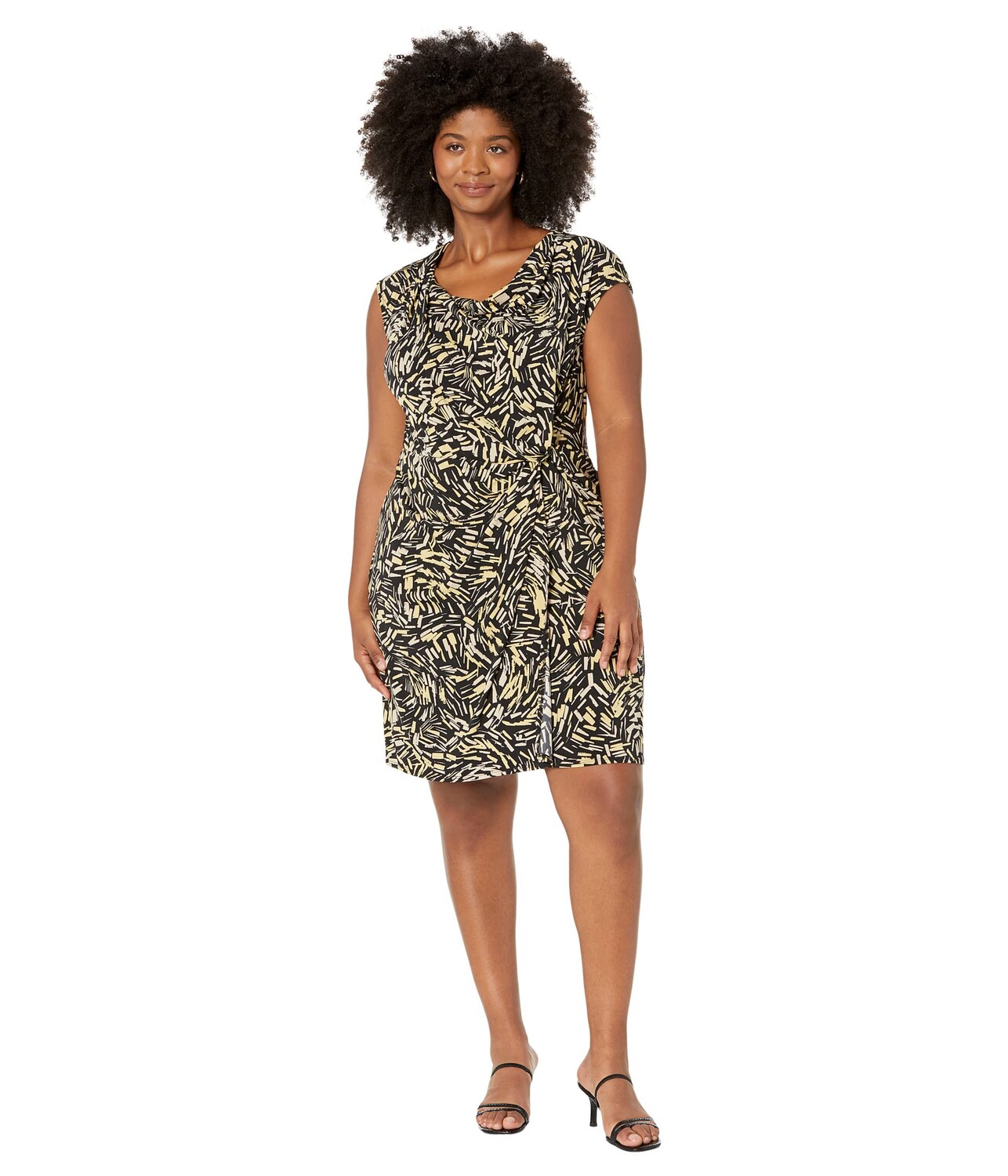 

Платье London Times, Plus Size Cowl Neck Side Twist Dress