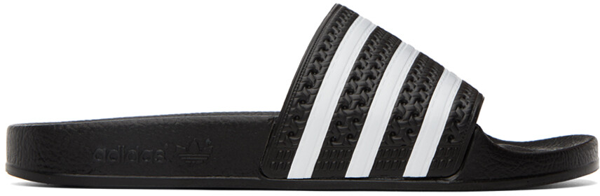 

черные шлепанцы адилетт adidas Originals