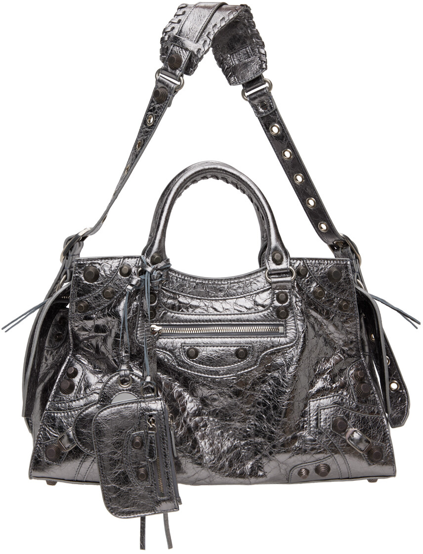 

Серебряная городская сумка Neo Cagole Balenciaga