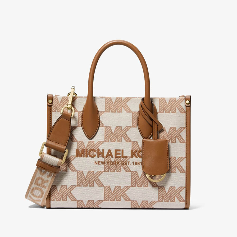 

Сумка Michael Michael Kors Mirella Small Logo Jacquard, светло-коричневый