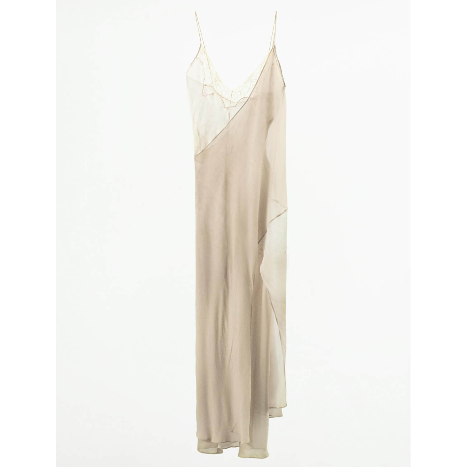 

Платье Zara Combined Printed Lace, экрю