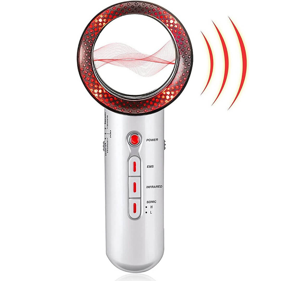 

Массажер Lqlmcos 3 in 1 Multi-Functional Facial Machine, серебристый/красный