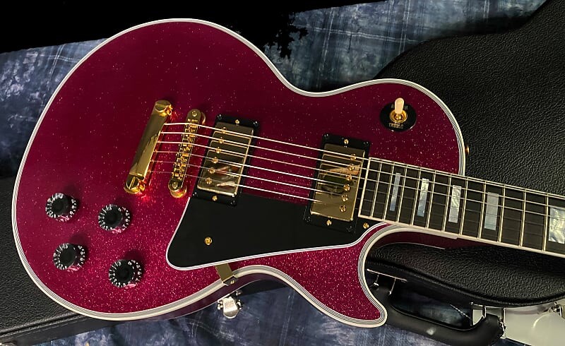 

НОВЫЙ 2022 Gibson Made 2 Measure Custom Shop Les Paul M2M Pink Sparkle у официального дилера 10,8 фунтов! РЕДКИЙ Special Order Custom Shop Les Paul Custom