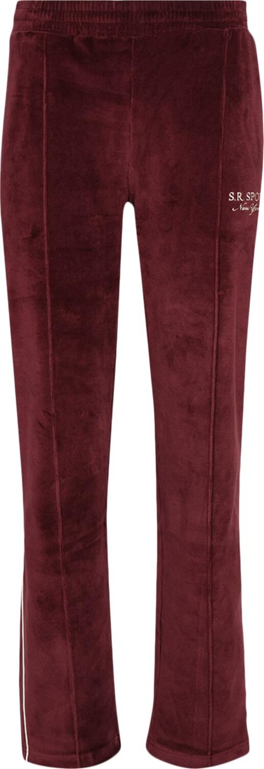 

Брюки Sporty & Rich Velour Track Pant 'Merlot/White', красный