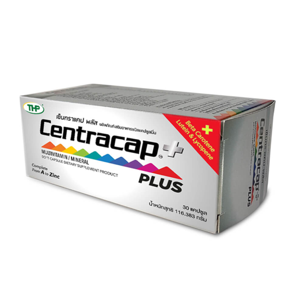 Пищевая добавка THP Centracap Plus, 30 капсул пищевая добавка thp biotin plus zinc 60 капсул