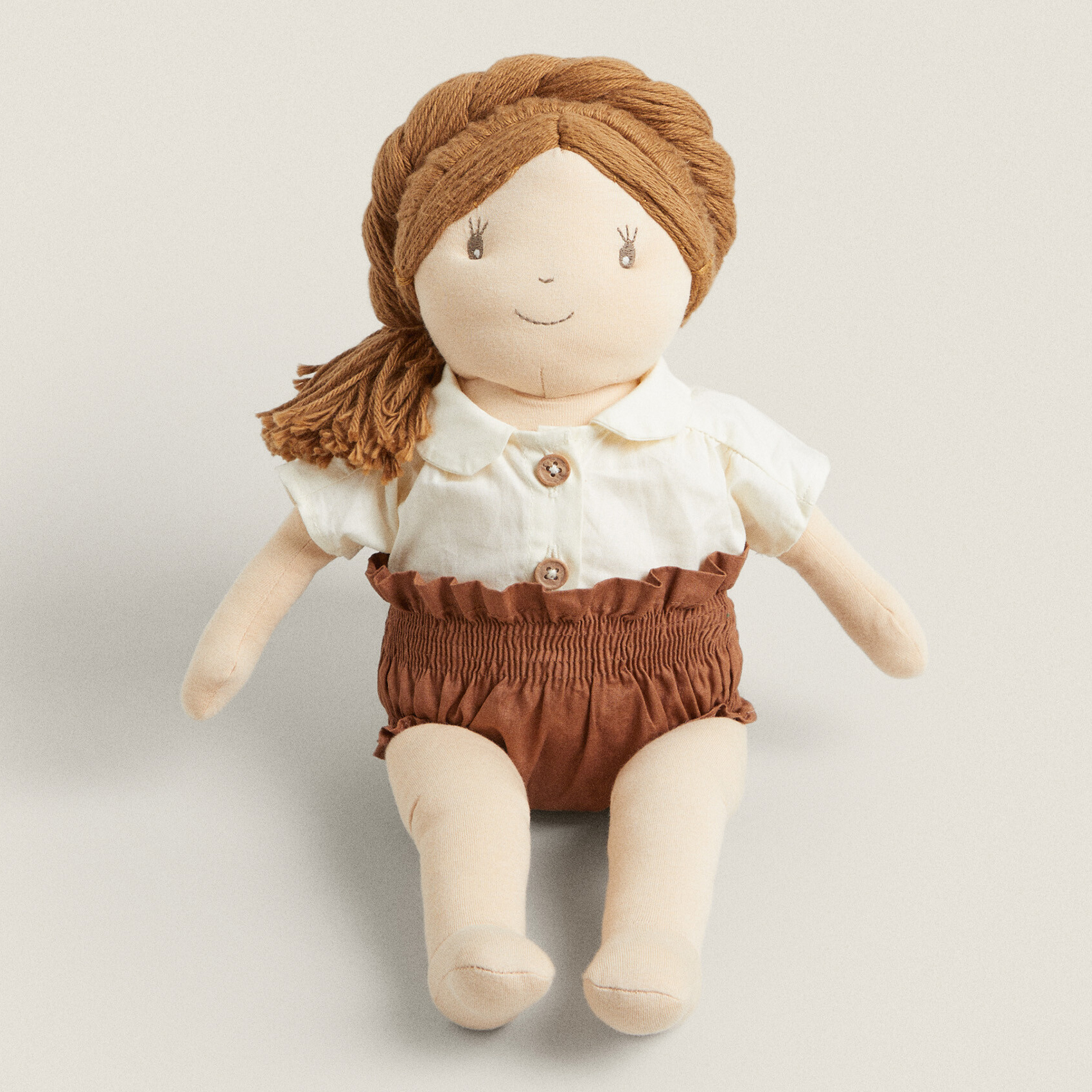 Тряпичная кукла Zara Home, бежевый/коричневый тряпичная кукла паулина 30 см