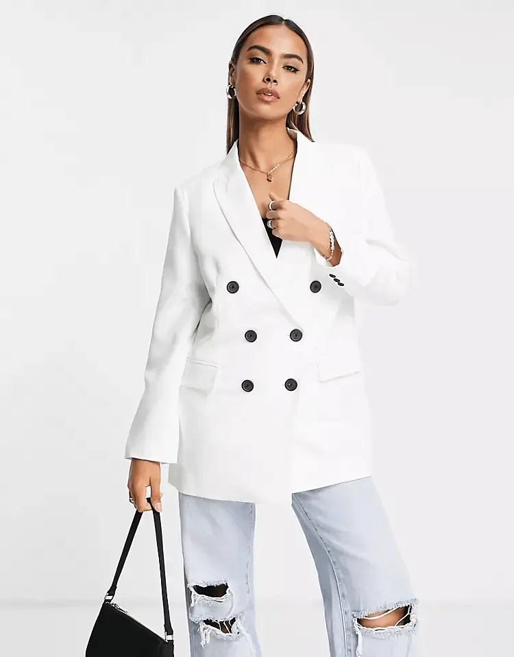 

Пиджак Stradivarius Oversized, белый