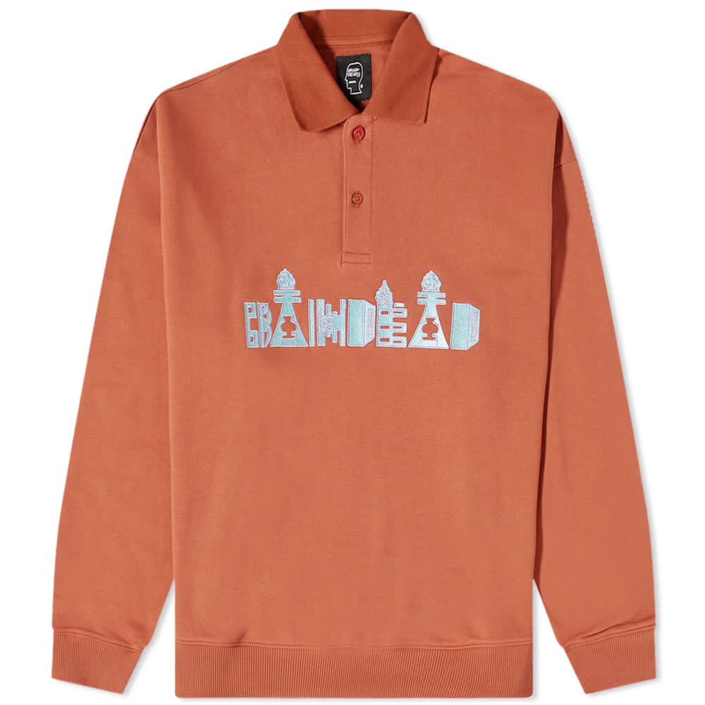 

Футболка Brain Dead Thinking Game Long Sleeve Polo, Коричневый