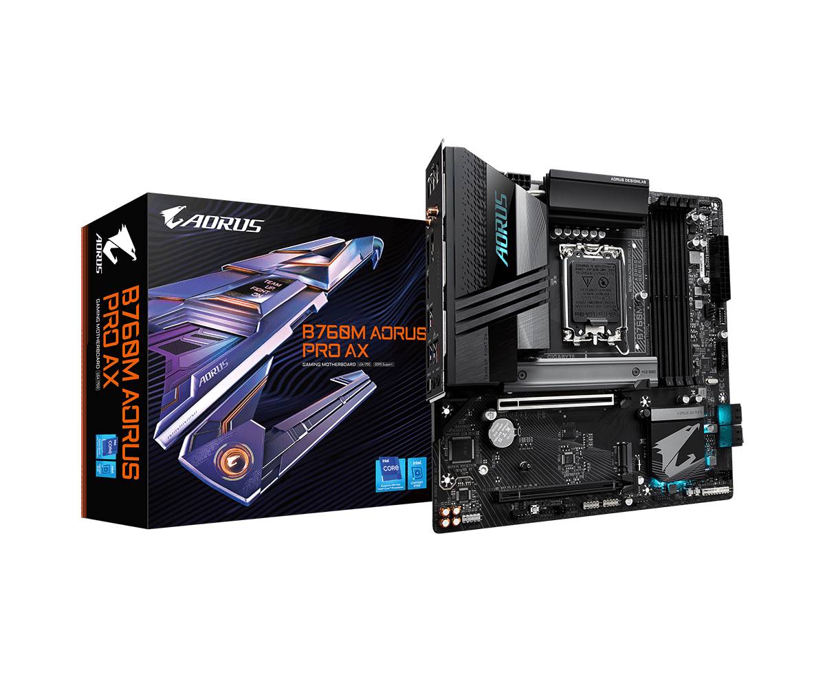 Материнская плата GIGABYTE B760M AORUS PRO AX - фото