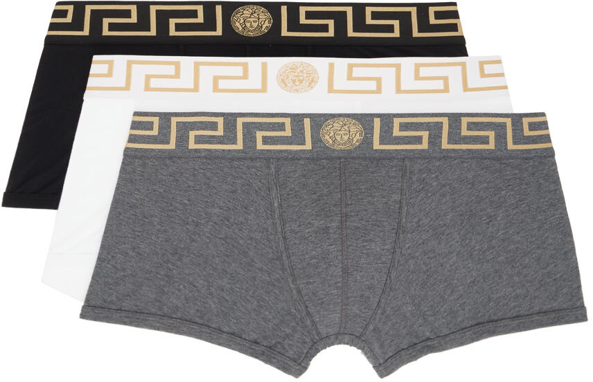 

Набор из трех разноцветных боксеров Greca Border Versace Underwear