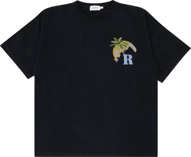 

Футболка Rhude Moonlight Tropics Tee 'Vintage Black', черный
