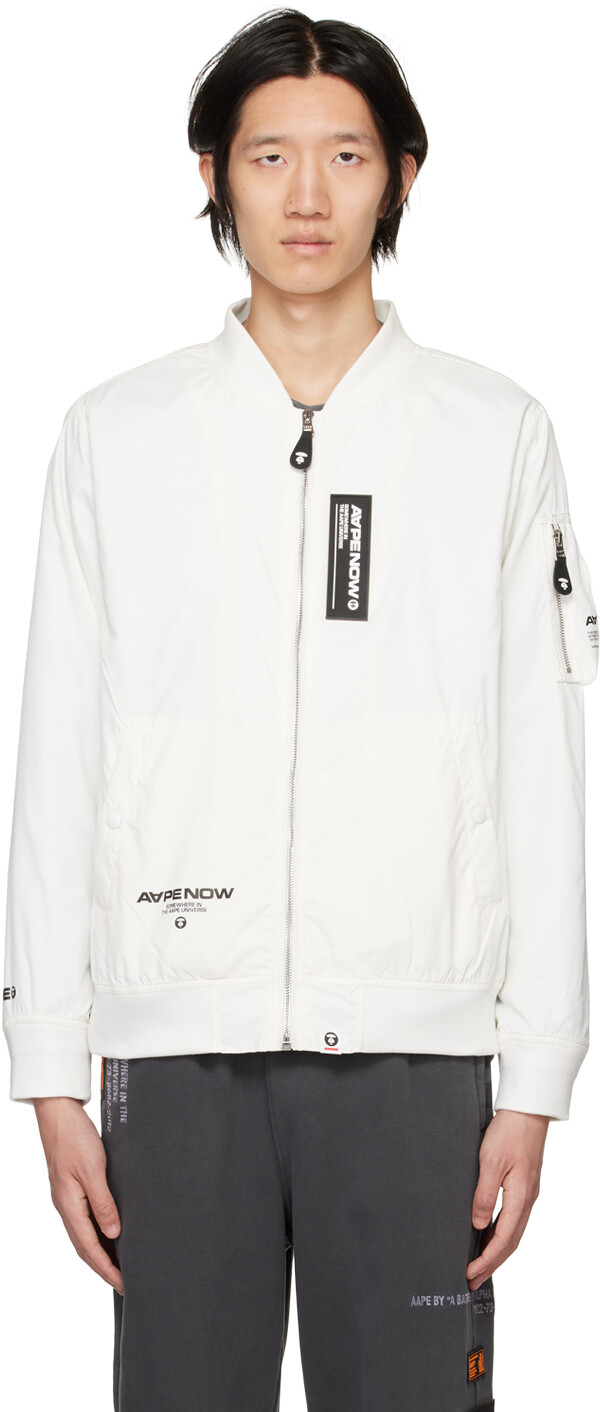 

Легкая куртка-бомбер Off-White Now AAPE by A Bathing Ape, Серый