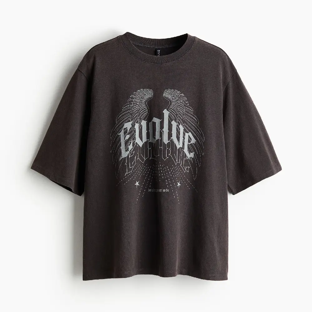 

Футболка H&M Oversized Evolve, черный