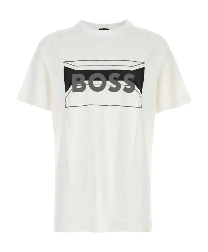 

Футболка из смесового хлопка стрейч Boss, белый
