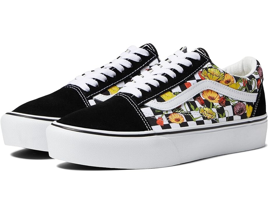 

Кроссовки Vans Old Skool Platform, цвет Poppy Checkerboard Black/Multi