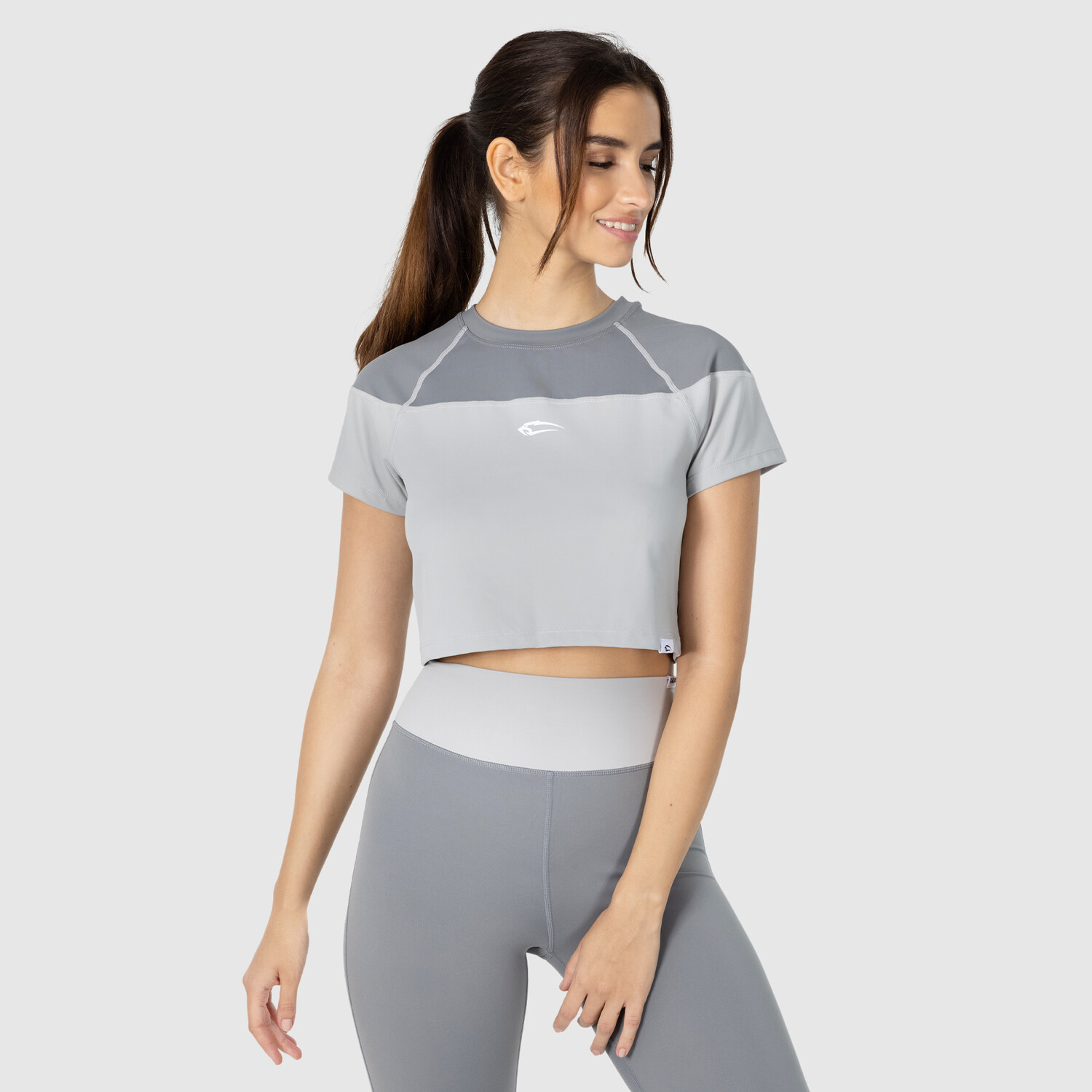 Спортивная футболка SMILODOX Crop Shirt Advanced Chanda, серый