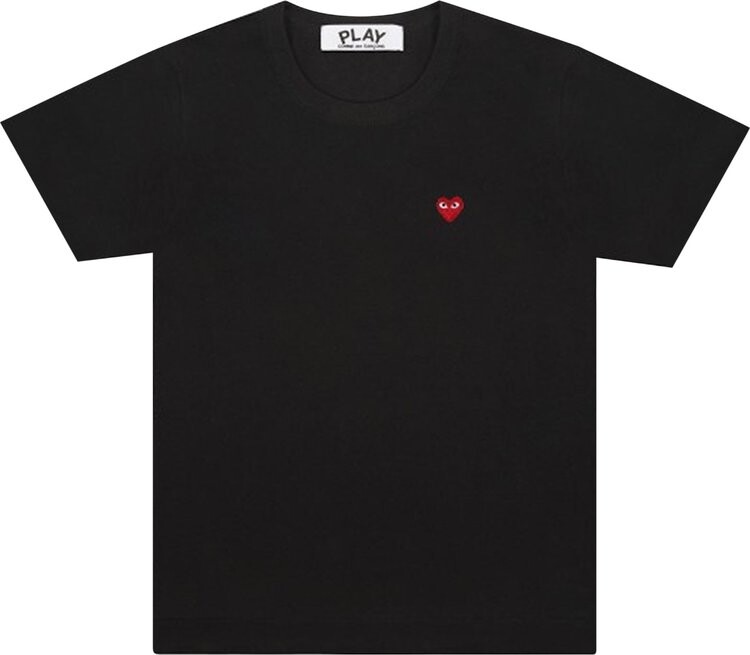 

Футболка Comme des Garçons PLAY Heart Logo T-Shirt 'Black', черный