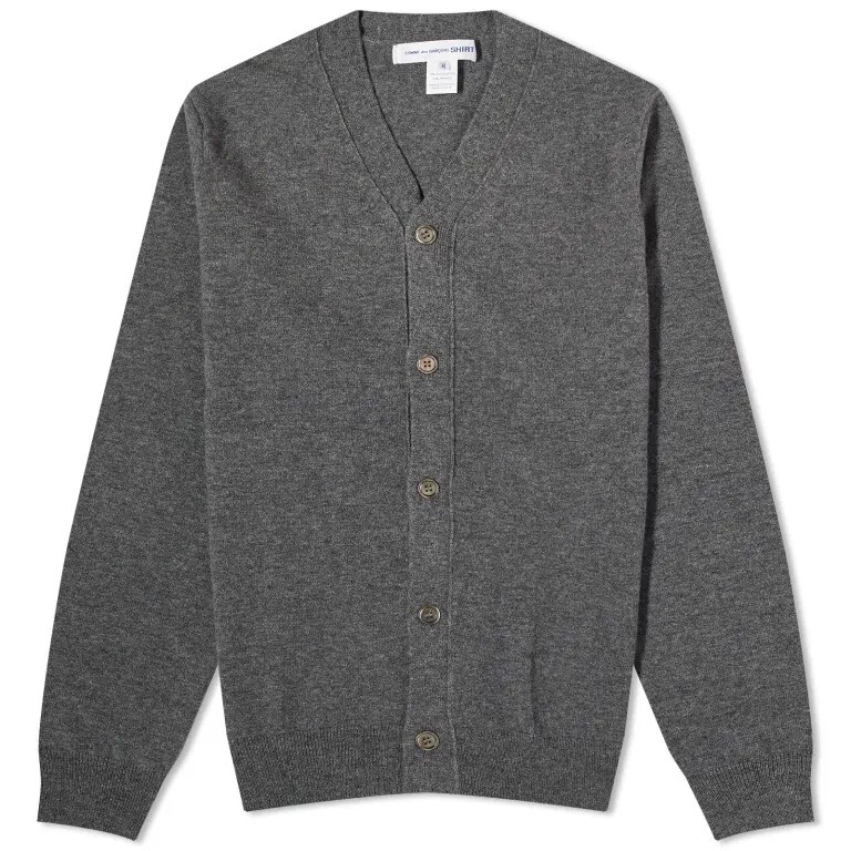 

Кардиган Comme Des Garcons Shirt Knitted V-neck, серый