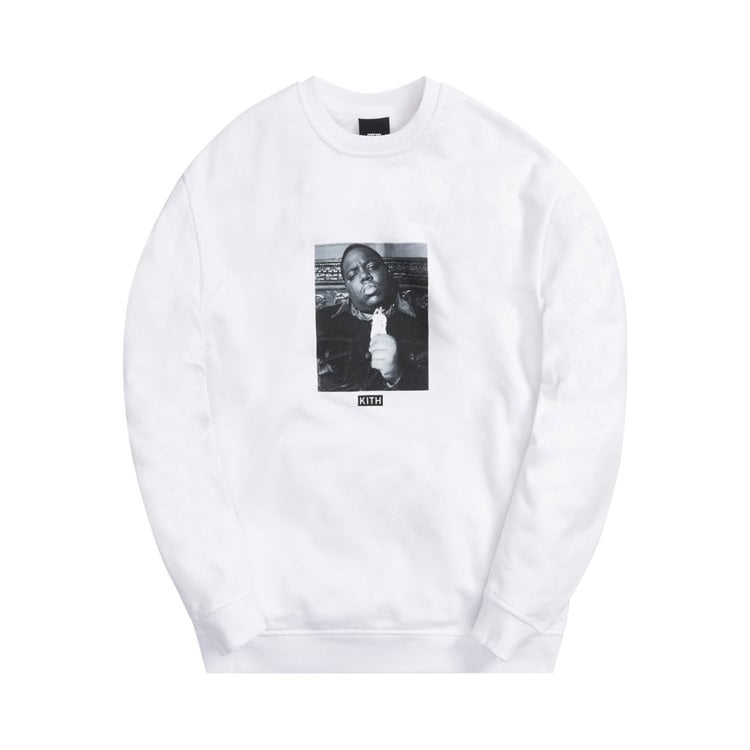 Толстовка Kith For The Notorious B.I.G Mo Problems Crewneck 'White', белый - фото