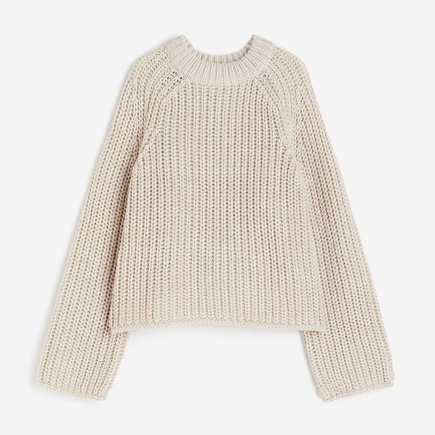 

Джемпер H&M Oversized Rib-knit, светло-бежевый