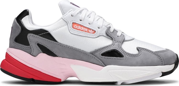 Adidas falcon white sales grey pink