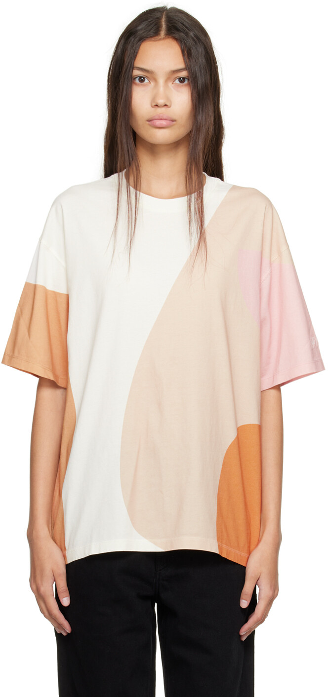 

Футболка Off-White & Beige Café Kitsuné Edition Pastel Composition Maison Kitsuné