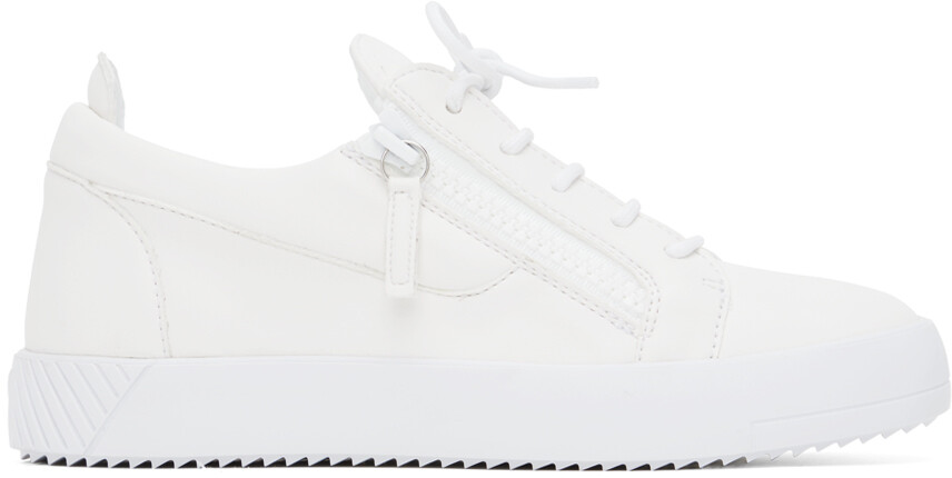 

Белые кроссовки из искусственной кожи Giuseppe Zanotti